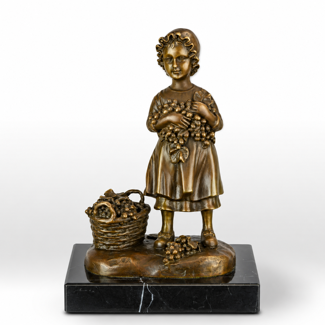 Girl with Basket of Grapes | Figurines & Statues | Home Decor
