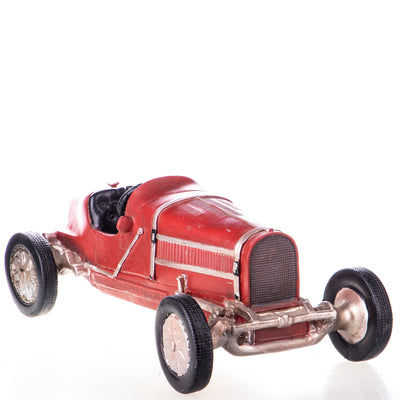 Vintage racing car hand painted polyresin figure | Handcrafted Resin