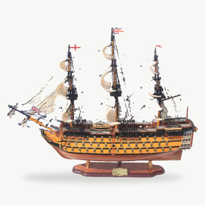 HMS Victory Tall Ship Wooden Model – 86 cm, Natural Wood