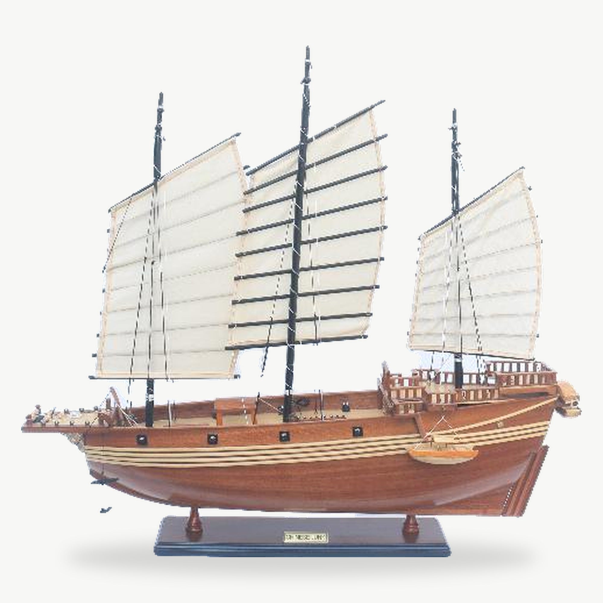 Chinese Junk Sailing Ship Wooden Model – 70 cm