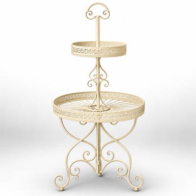 Two-Tier Iron Stand | Handcrafted Iron Decor | Elegant Gift Idea