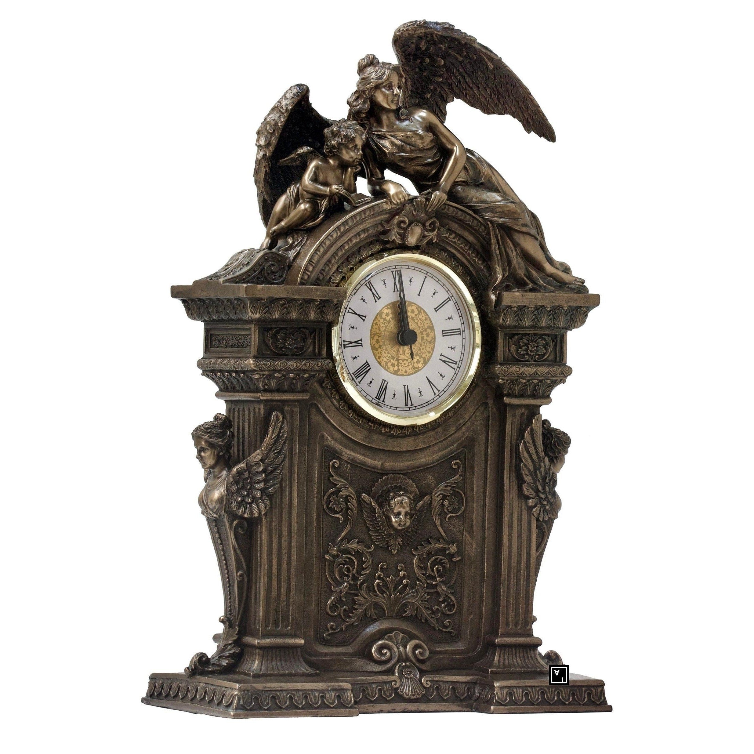 Table Clock with Angels | Clocks | Home Decor | Handcrafted