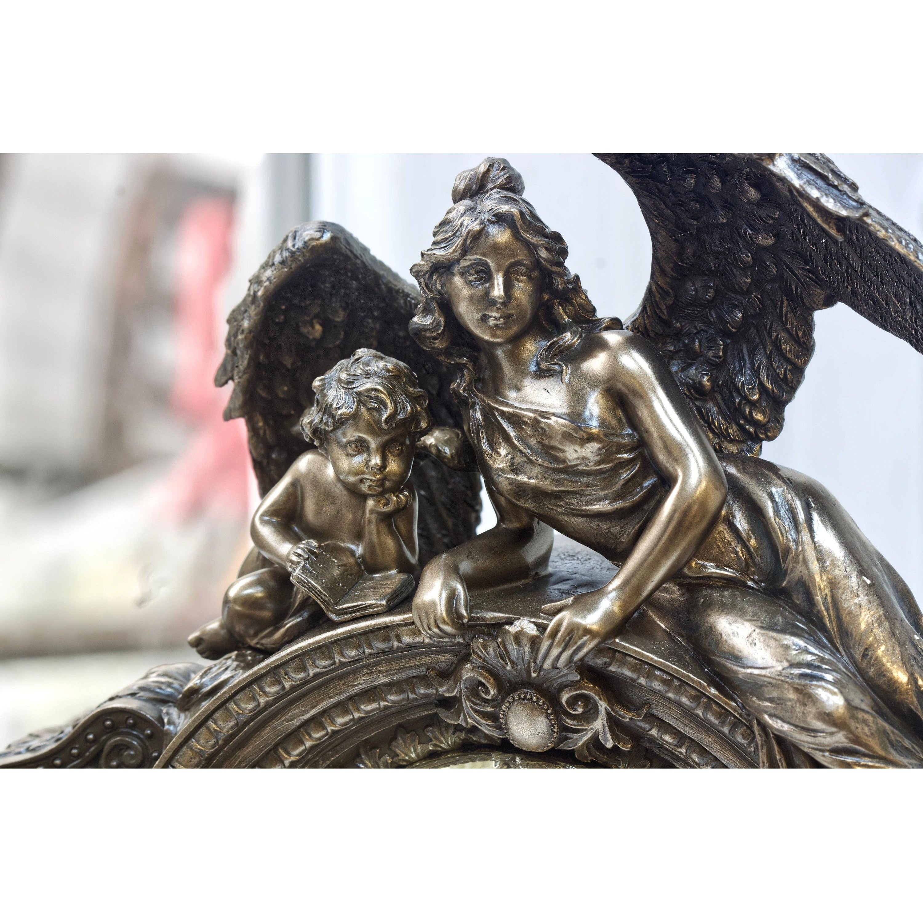 Table Clock with Angels | Clocks | Home Decor | Handcrafted