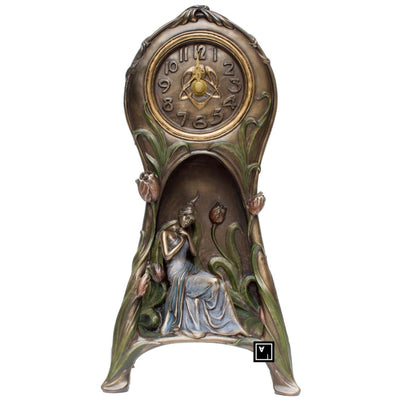 Table Clock with Woman and Flower | Clocks | Home Decor