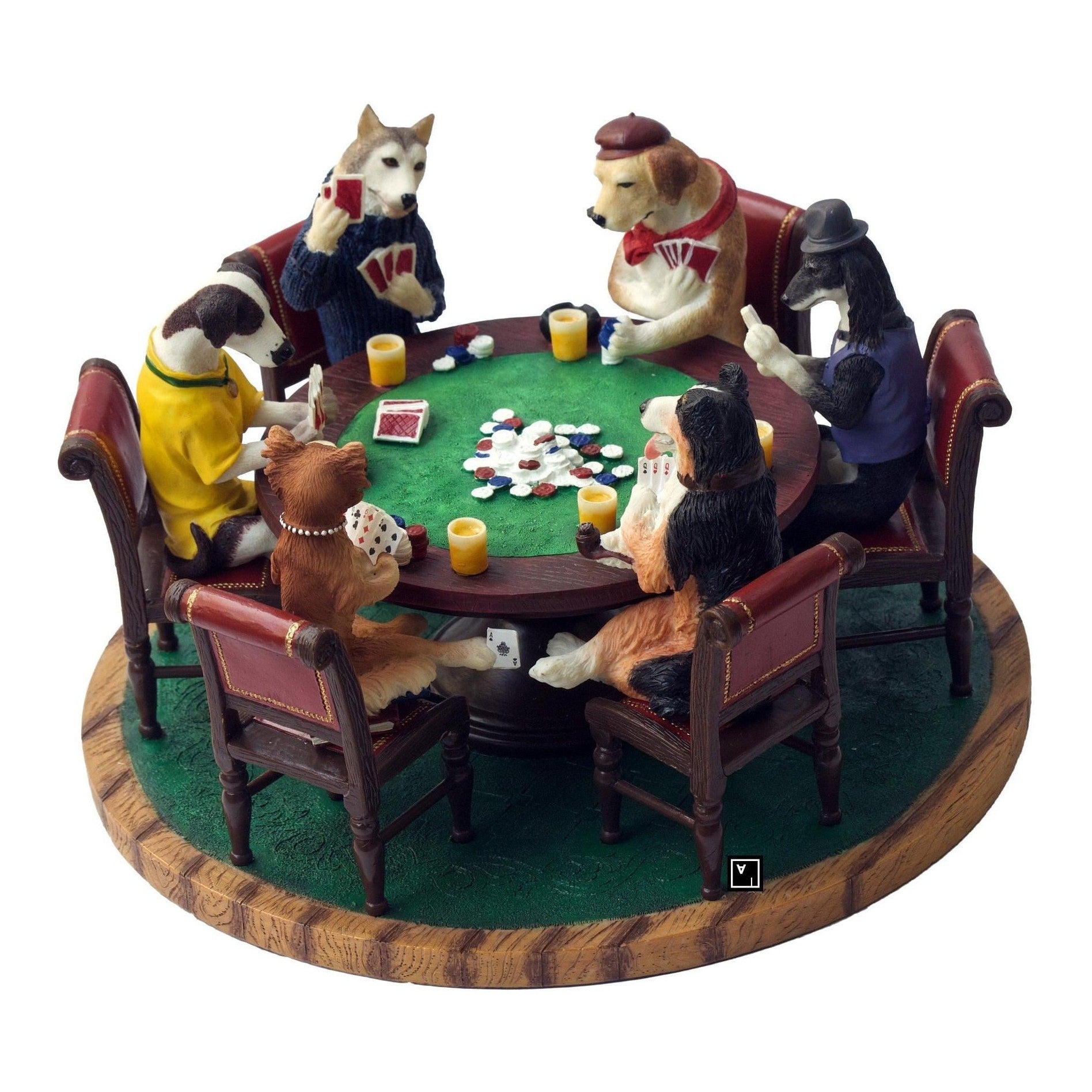 The Dogs Playing Poker Statue. Dogs playing Poker Figurine