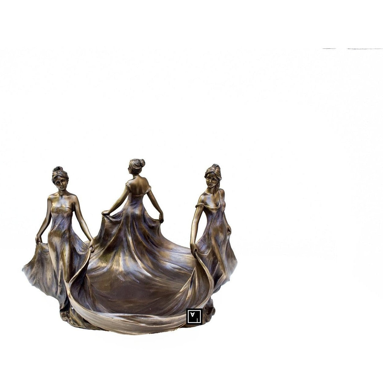 The Three Graces Fruit Bowl Centerpiece Art Nouveau | Vases & Bowls