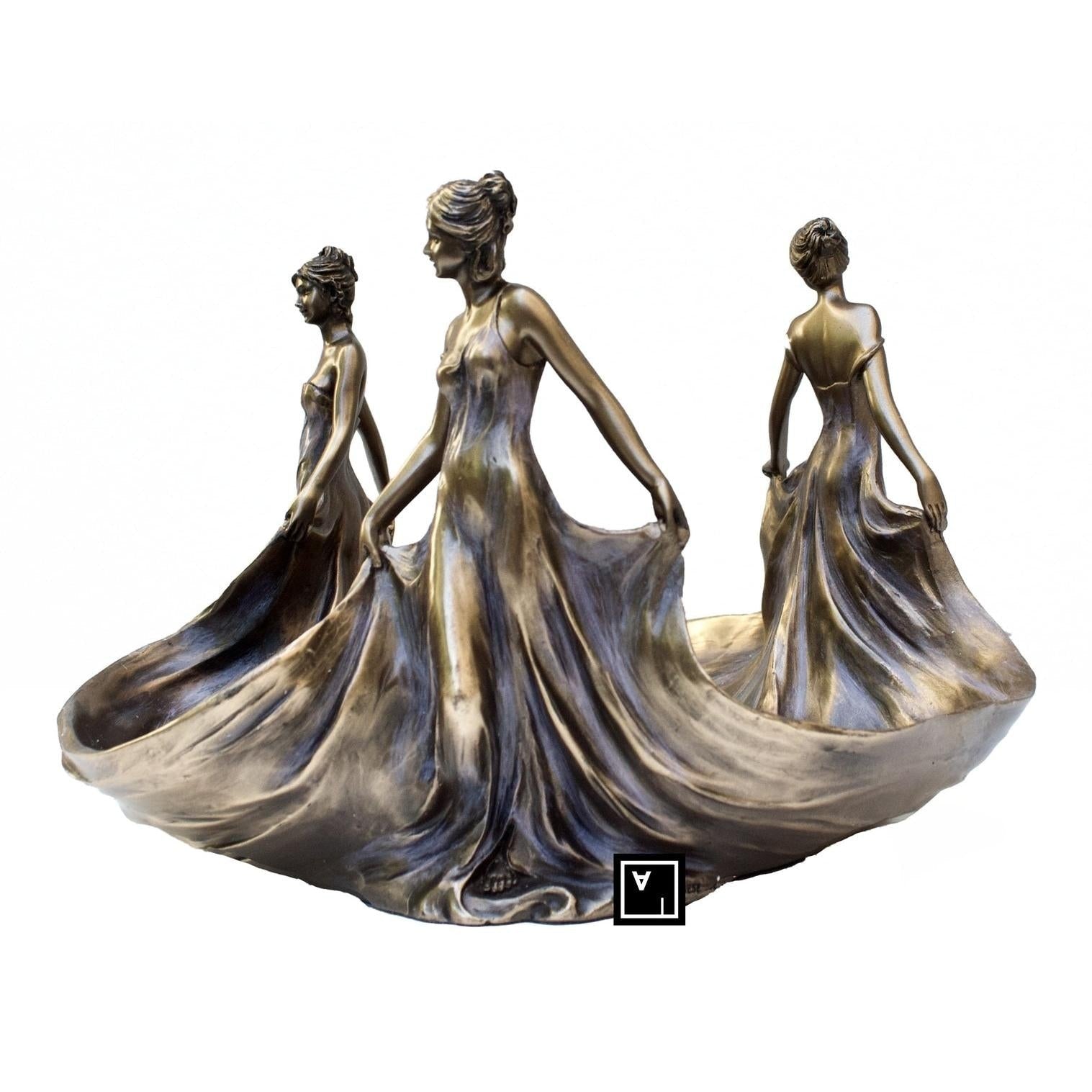 The Three Graces Fruit Bowl Centerpiece Art Nouveau | Vases & Bowls