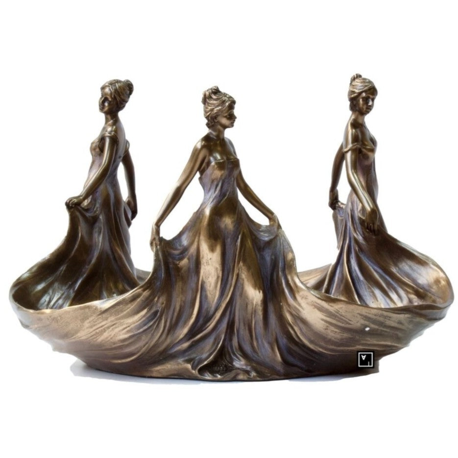 The Three Graces Fruit Bowl Centerpiece Art Nouveau | Vases & Bowls