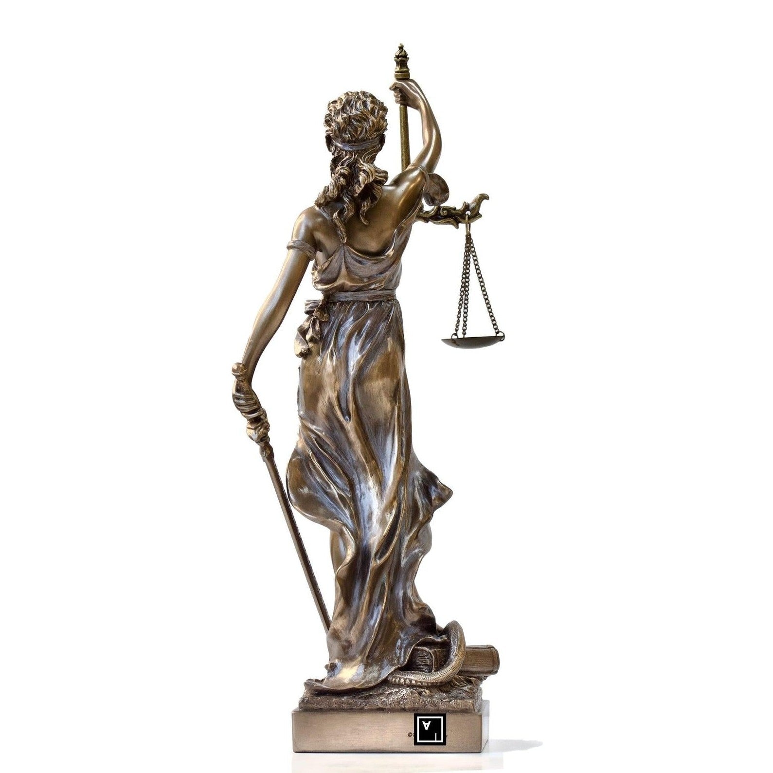Themis Statue Bronze. Symbol of justice.Themis Bronze Figurine