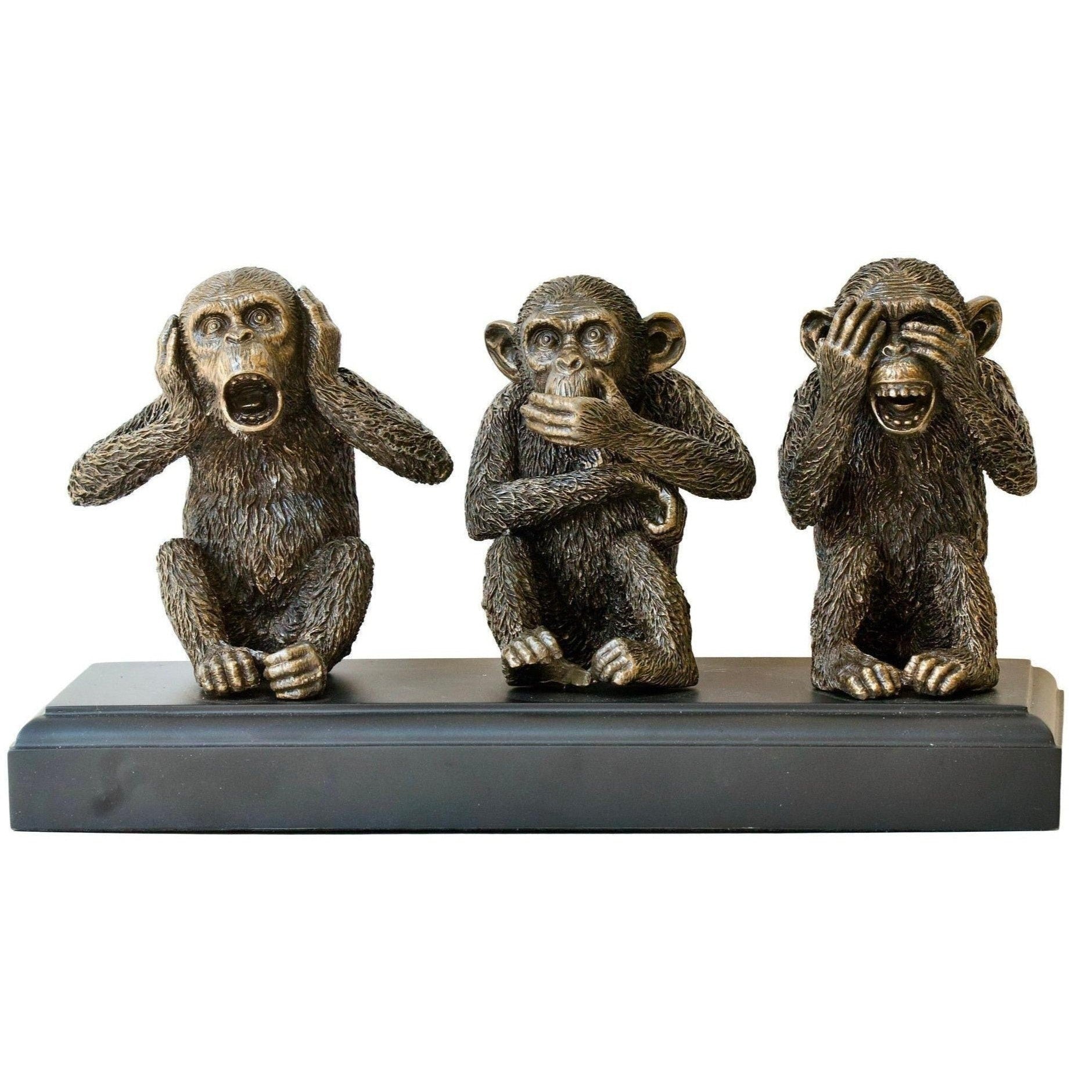 Three Wise Monkeys | Animal Sculptures | Home Decor | Handcrafted