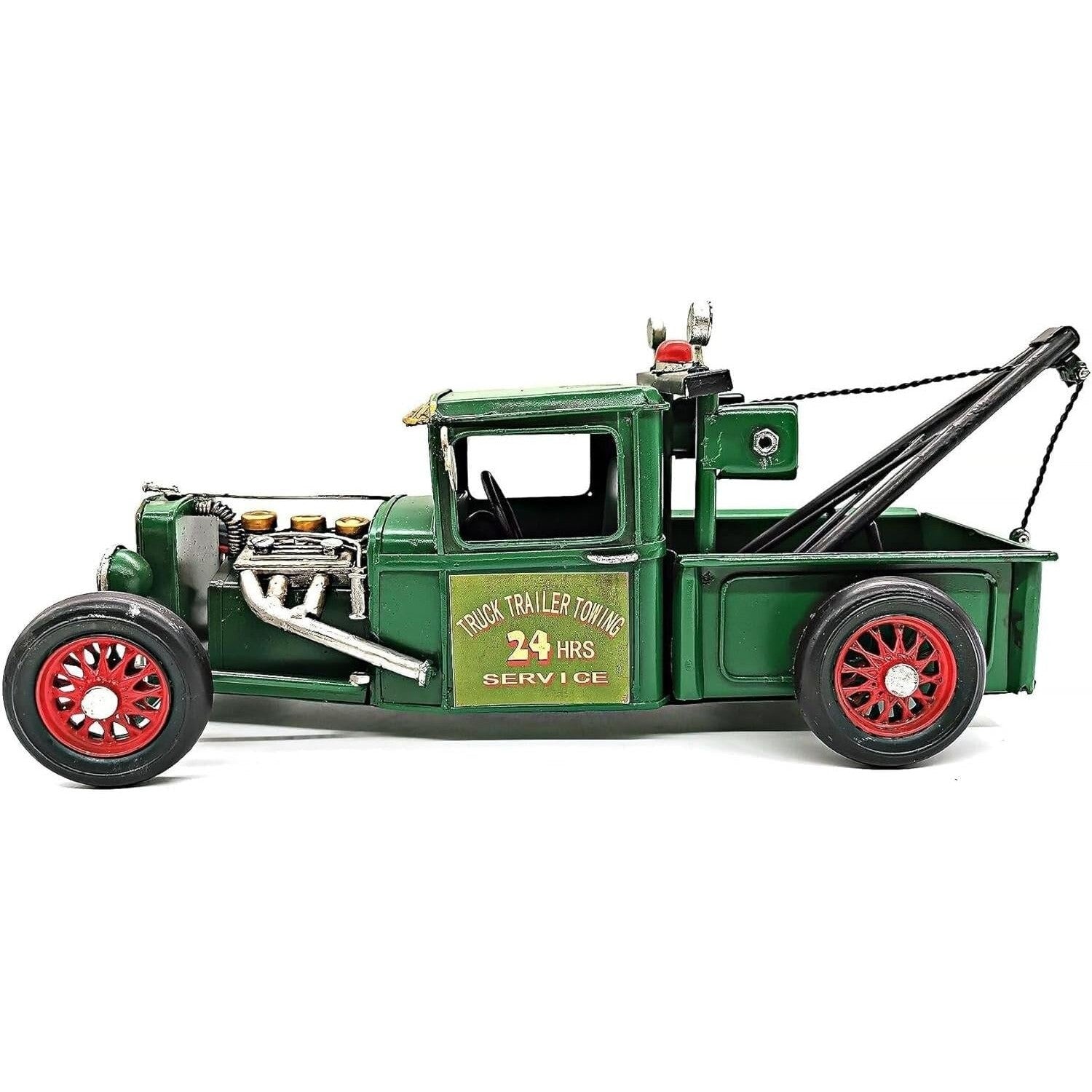 Tin Hot Rod Tow Truck | Tin & Model Collectibles | Home Decor