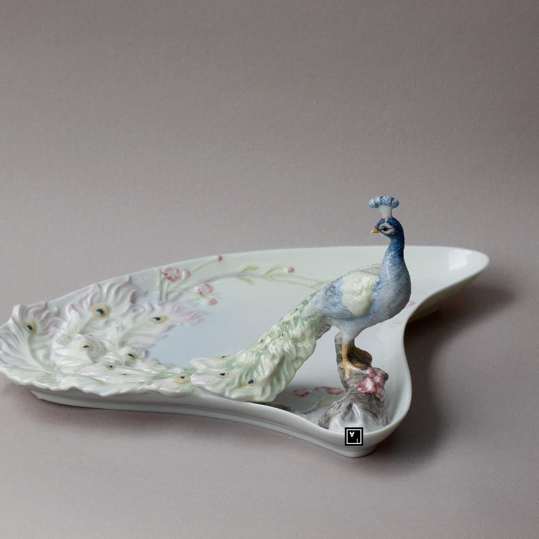 Tray with Peacock | Vases & Bowls | Home Decor | Handcrafted