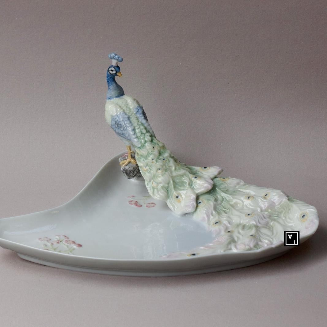 Tray with Peacock | Vases & Bowls | Home Decor | Handcrafted
