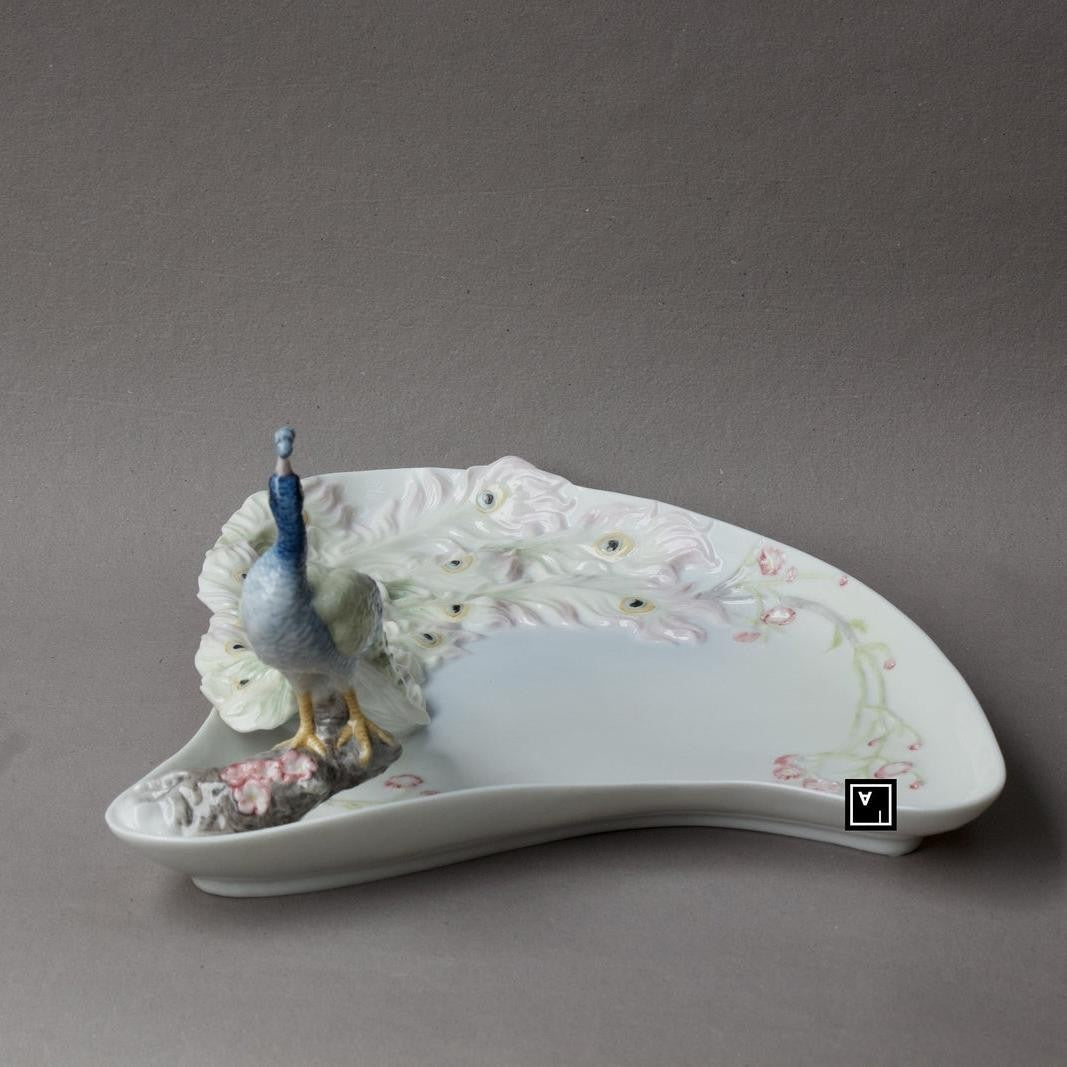 Tray with Peacock | Vases & Bowls | Home Decor | Handcrafted