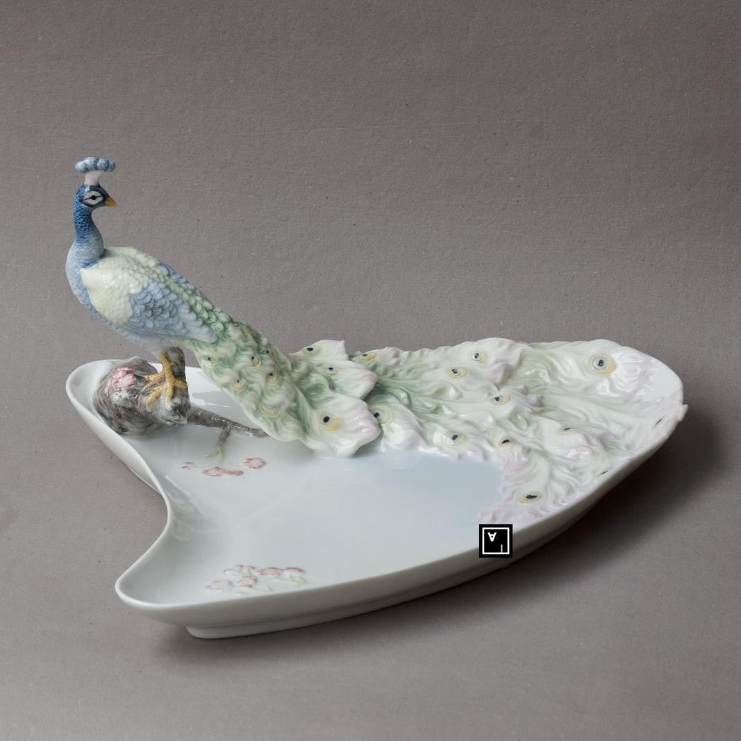 Tray with Peacock | Vases & Bowls | Home Decor | Handcrafted