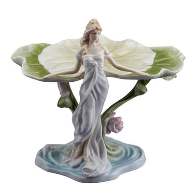 Tray with Woman and Lotus Leaf | Vases & Bowls | Home Decor
