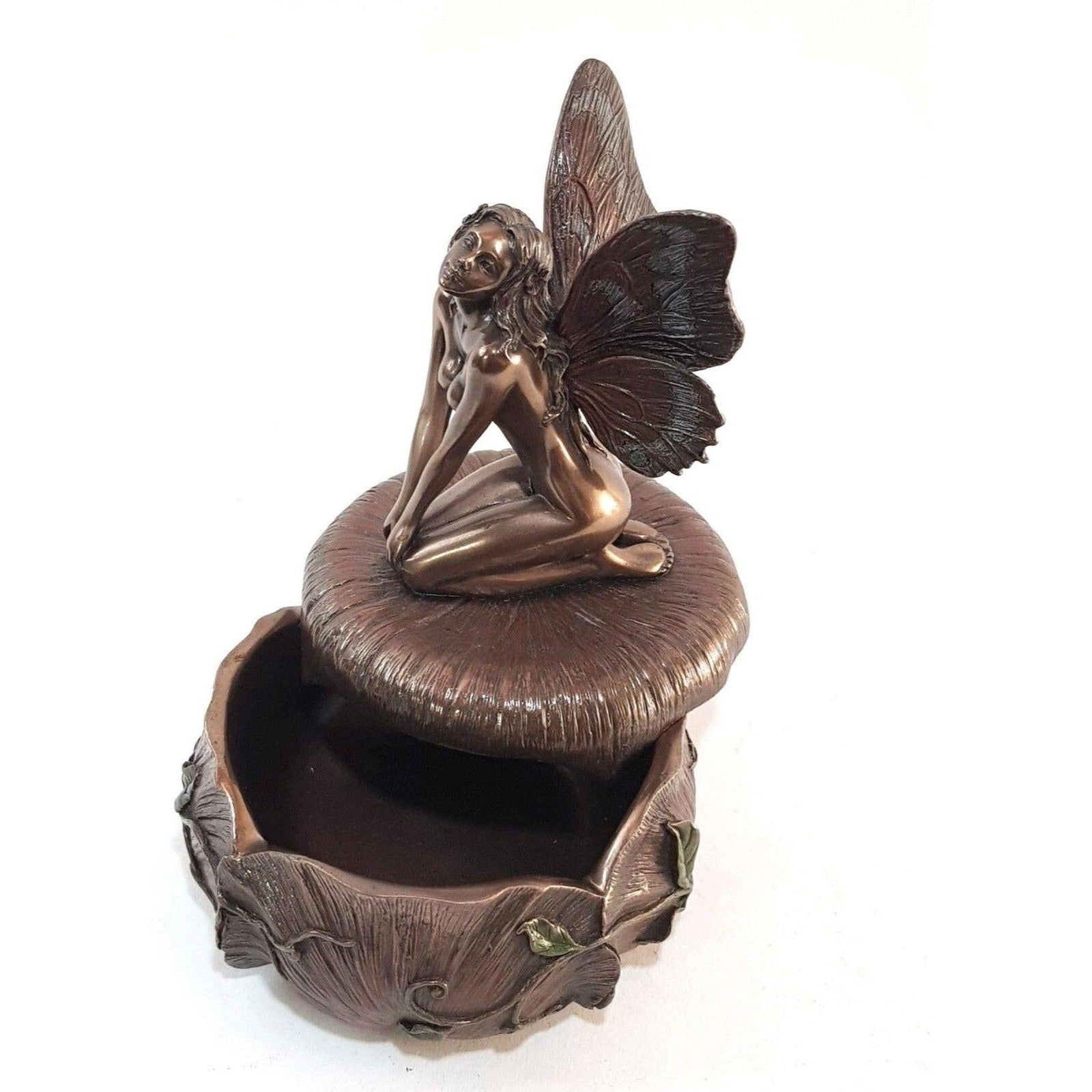 Trinket Jewelry Box with Fairy Figure | Desk & Curio Accessories