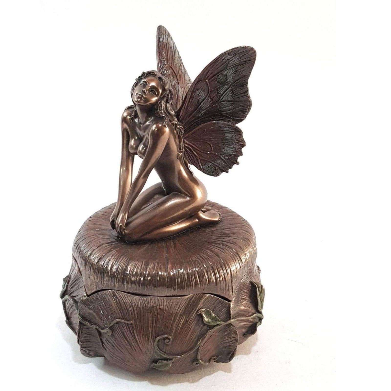 Trinket Jewelry Box with Fairy Figure | Desk & Curio Accessories