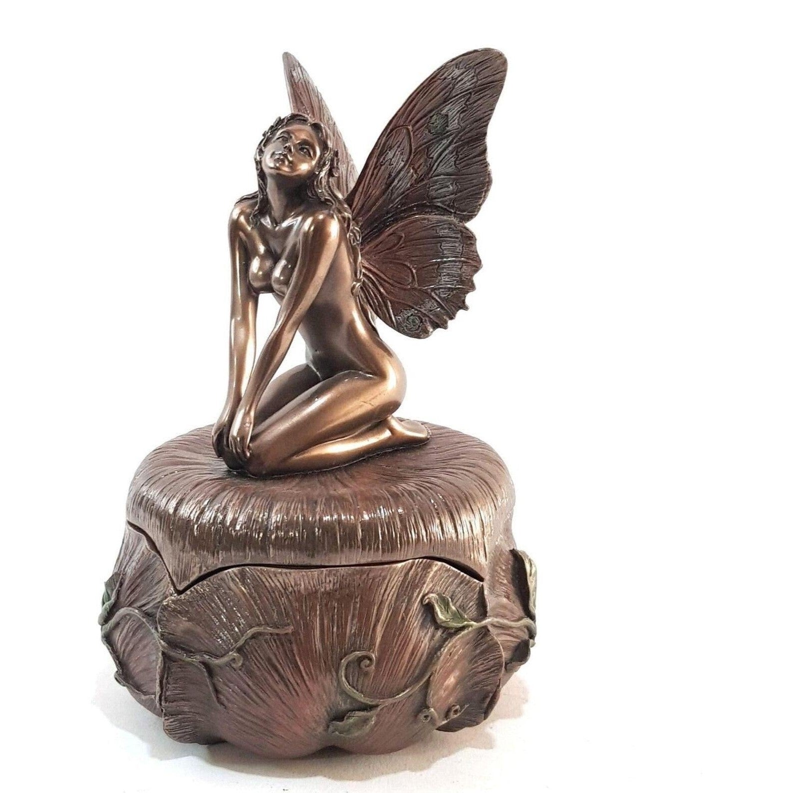 Trinket Jewelry Box with Fairy Figure | Desk & Curio Accessories
