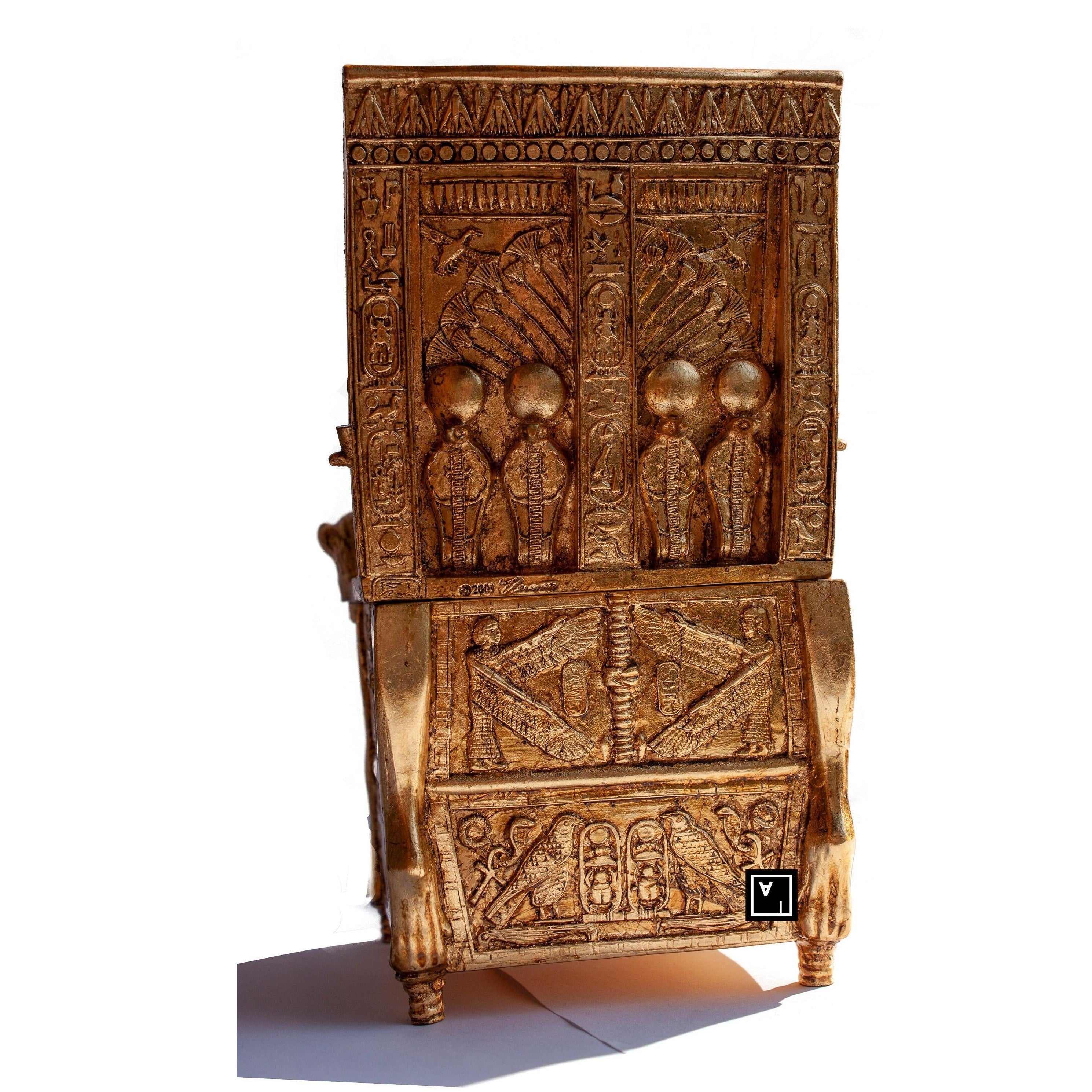 Tutankhamun's Golden Throne Jewerelly box | Curios & Collectibles