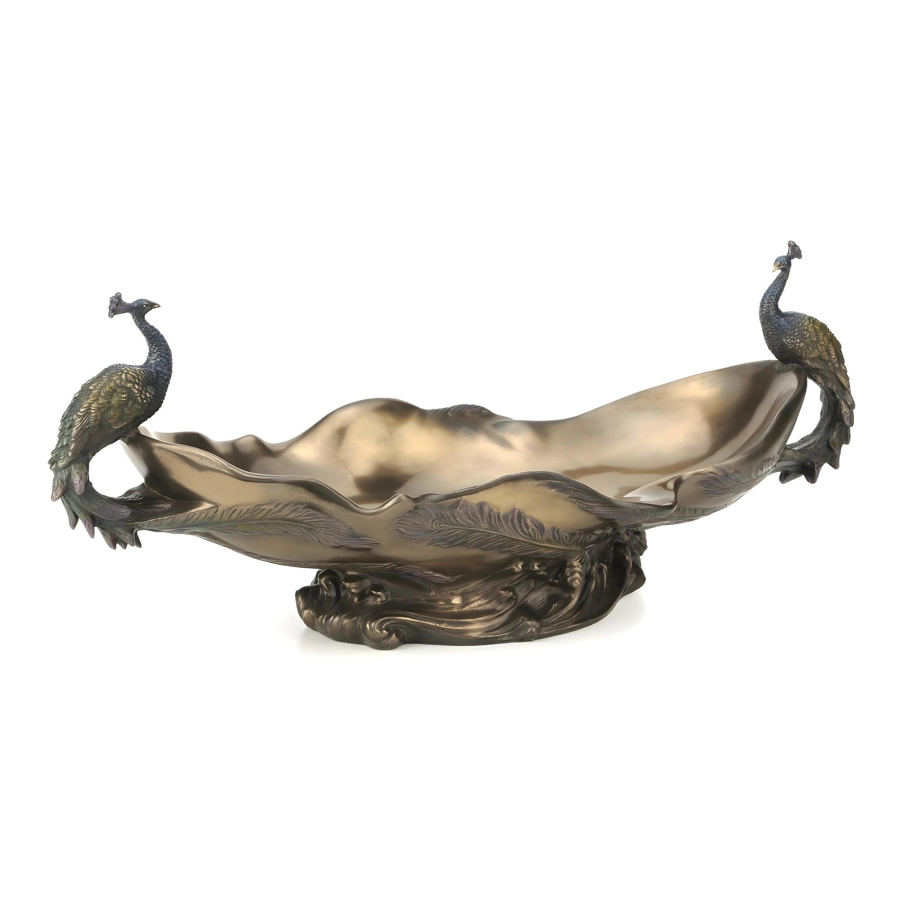 Twin Peacock Centerpiece Bowl | Vases & Bowls | Home Decor