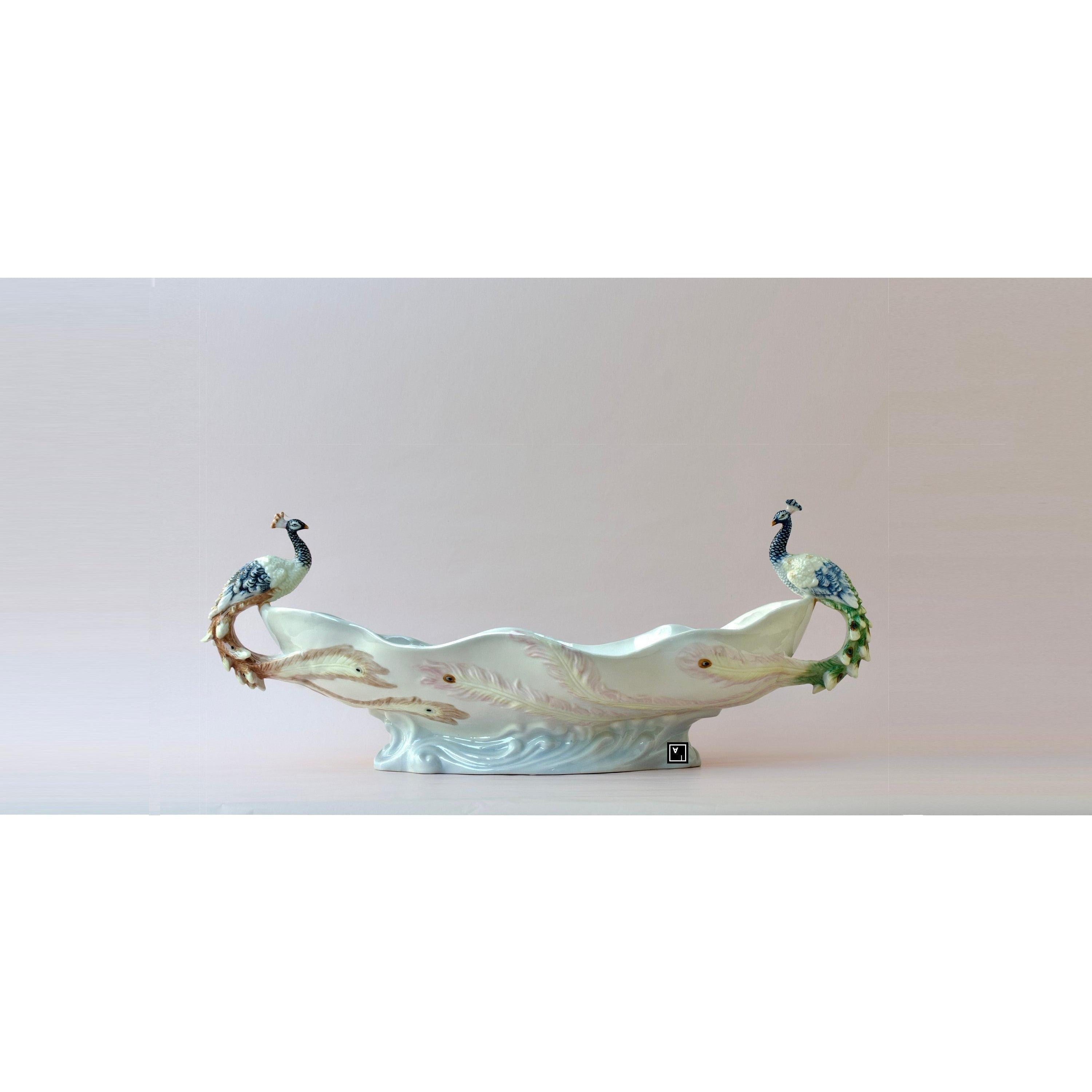 Twin Peacock Tray | Vases & Bowls | Home Decor | Handcrafted