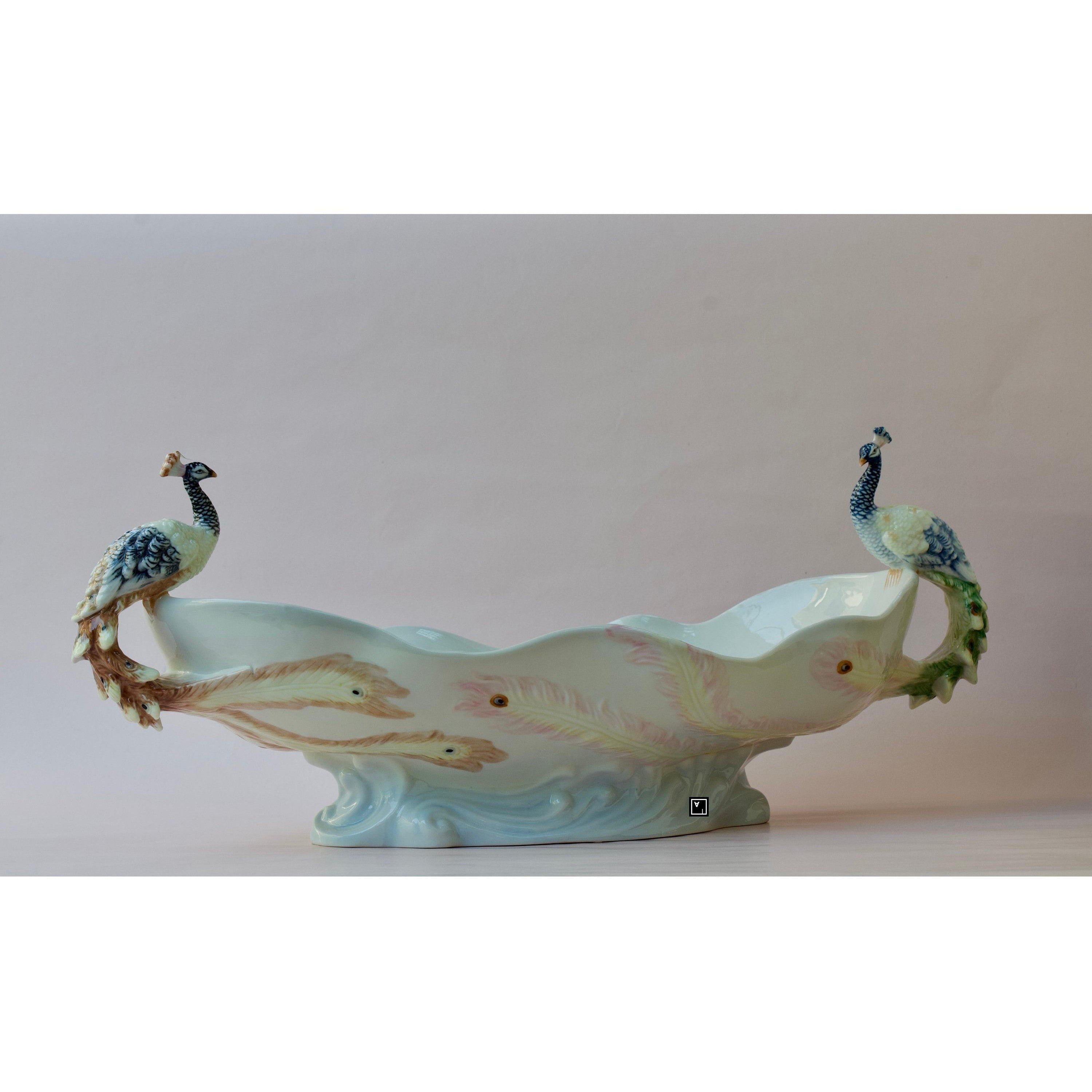 Twin Peacock Tray | Vases & Bowls | Home Decor | Handcrafted