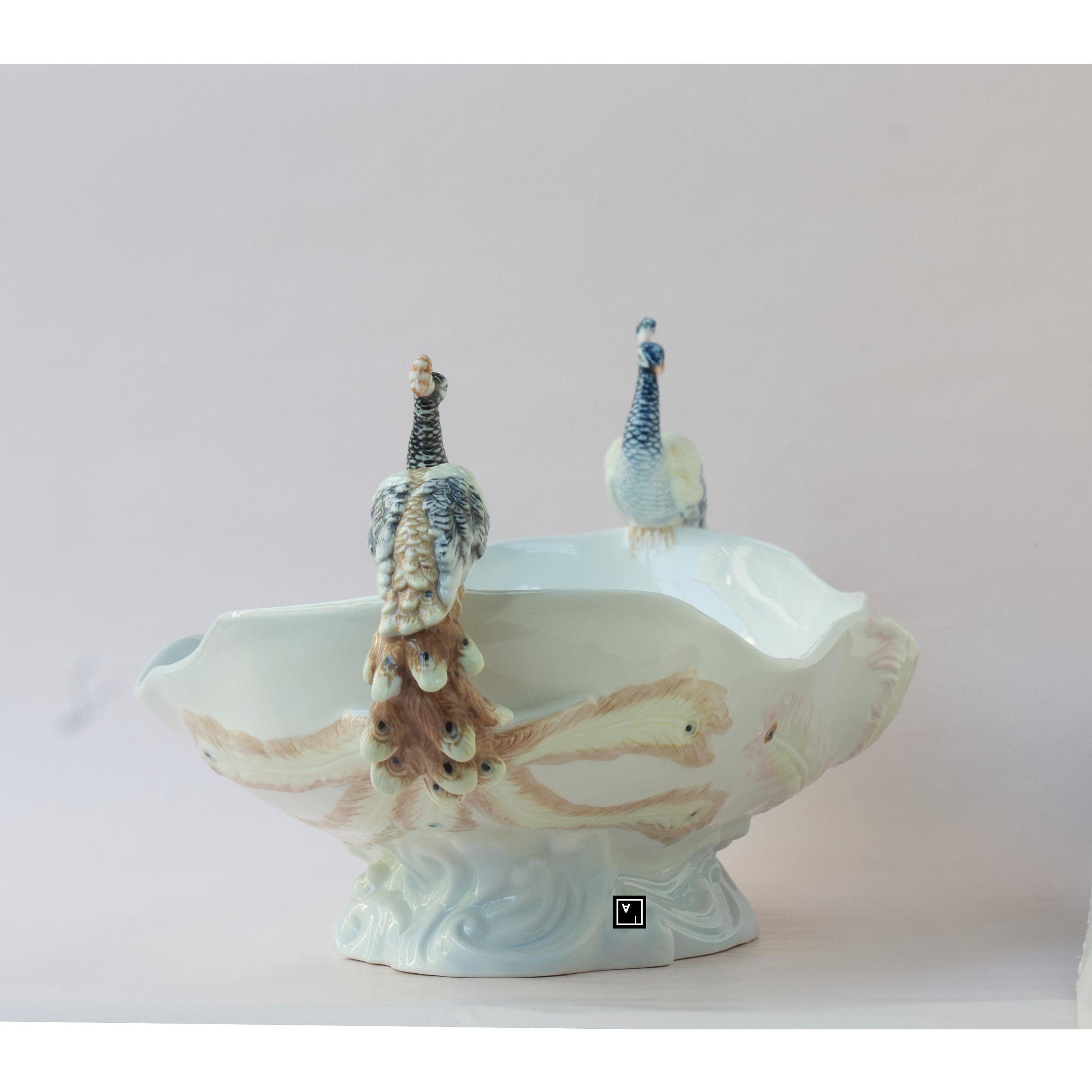 Twin Peacock Tray | Vases & Bowls | Home Decor | Handcrafted