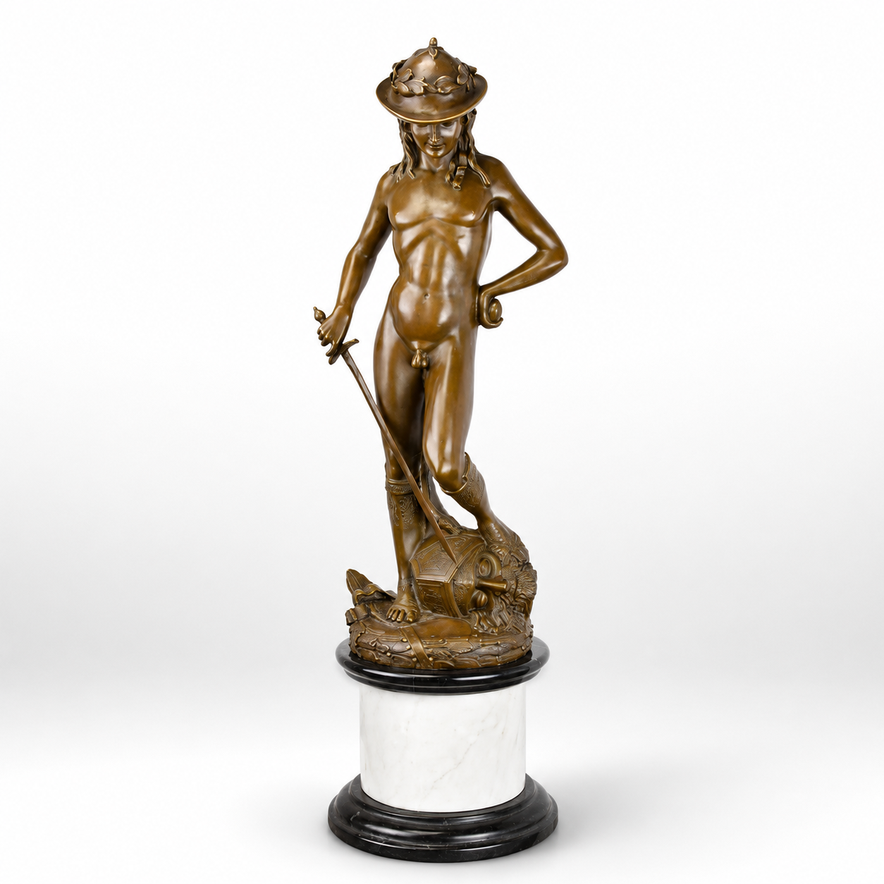 Bronze Sculpture of David’s Victory Over Goliath | Figurines & Statues