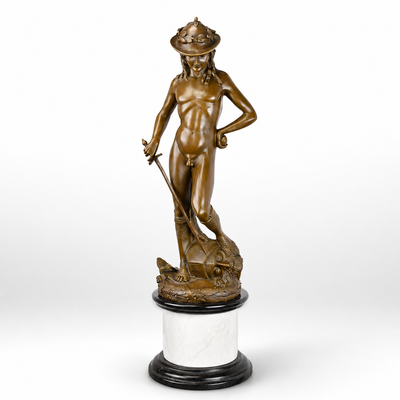 Bronze Sculpture of David’s Victory Over Goliath | Figurines & Statues
