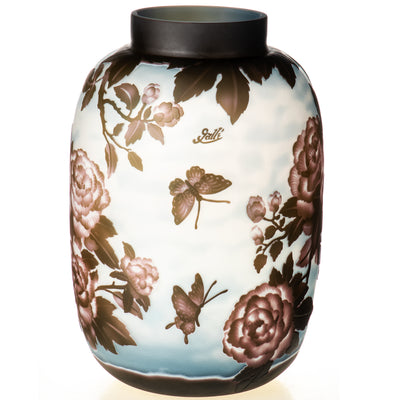 Handmade cameo glass vase signed "Gallé" and "Tip" | Handcrafted Glass