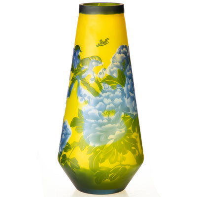Handmade cameo glass vase signed "Gallé" and "Tip" | Handcrafted Glass