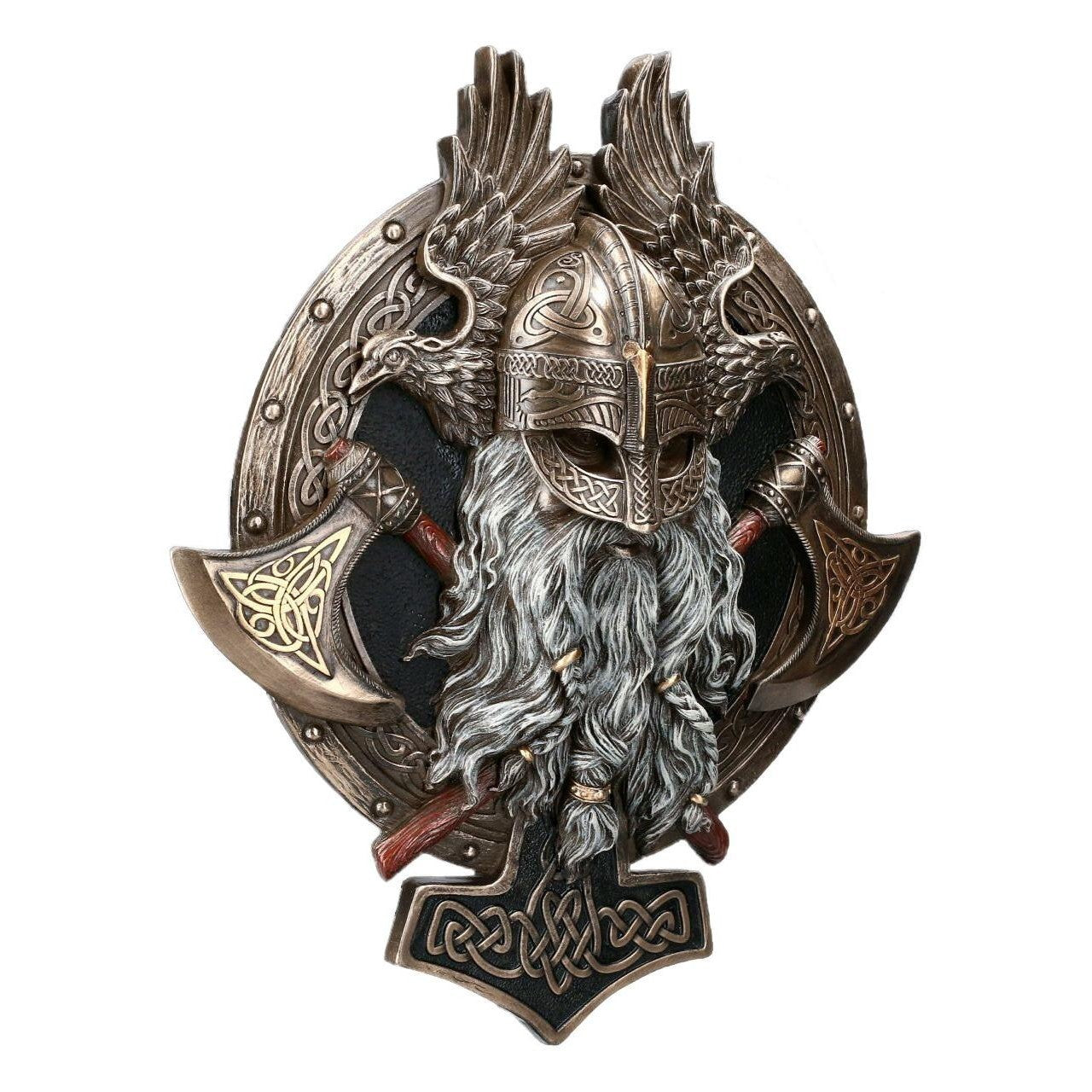 Viking Berserker Twin Axe Valhalla Wall Plaque | Wall Plaques & Signs