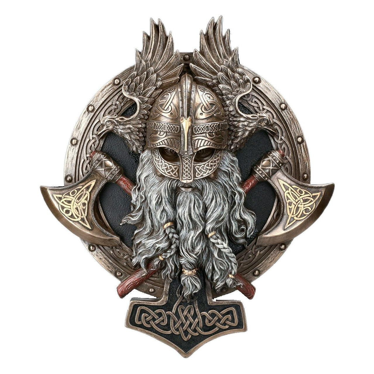 Viking Berserker Twin Axe Valhalla Wall Plaque | Wall Plaques & Signs