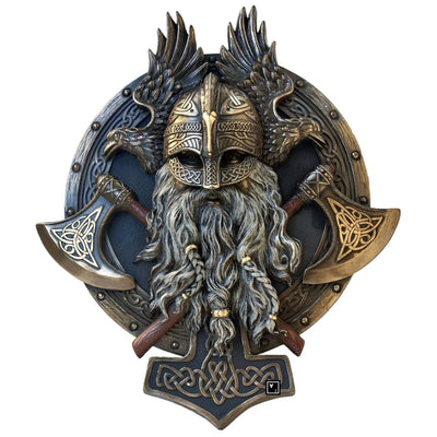 Viking Berserker Twin Axe Valhalla Wall Plaque | Wall Plaques & Signs
