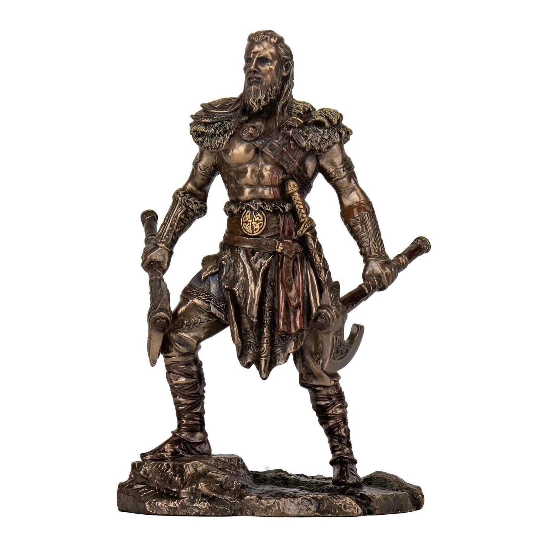 Viking Chief Gunnar with Two Battle Axe | Curios & Collectibles