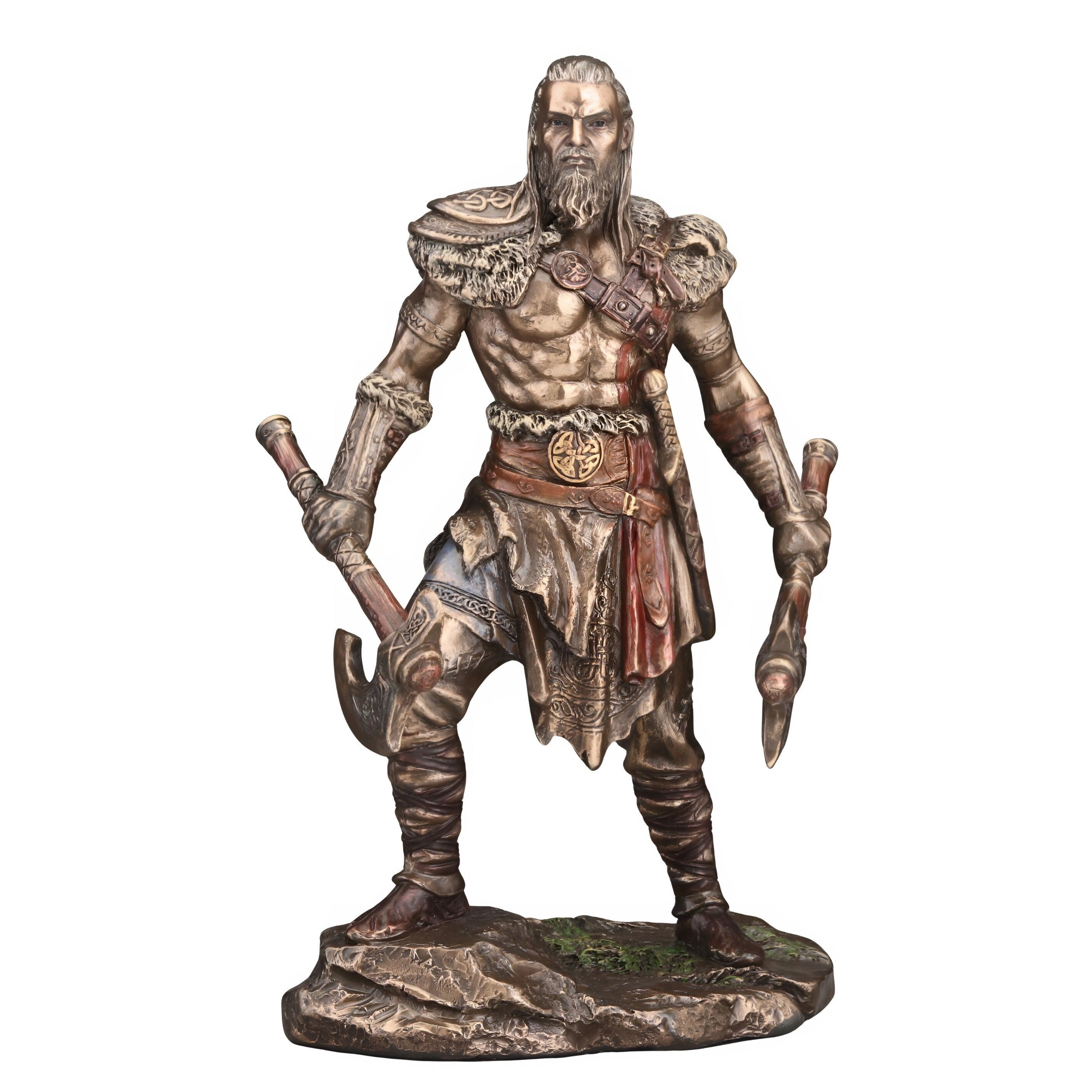 Viking Chief Gunnar with Two Battle Axe | Curios & Collectibles