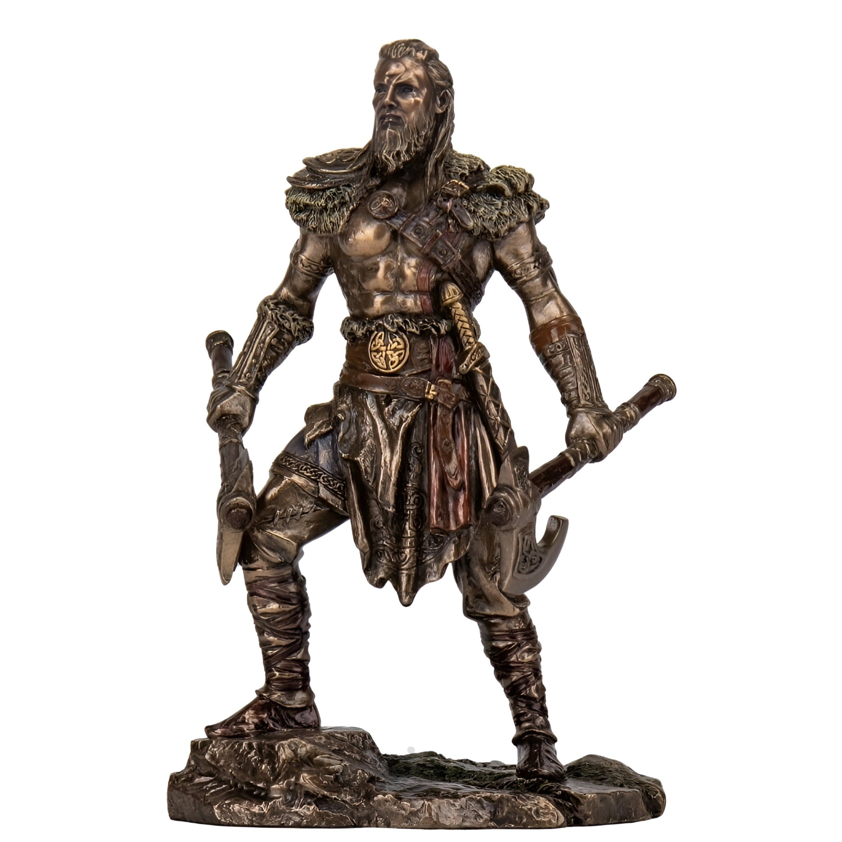 Viking Chief Gunnar with Two Battle Axe | Curios & Collectibles