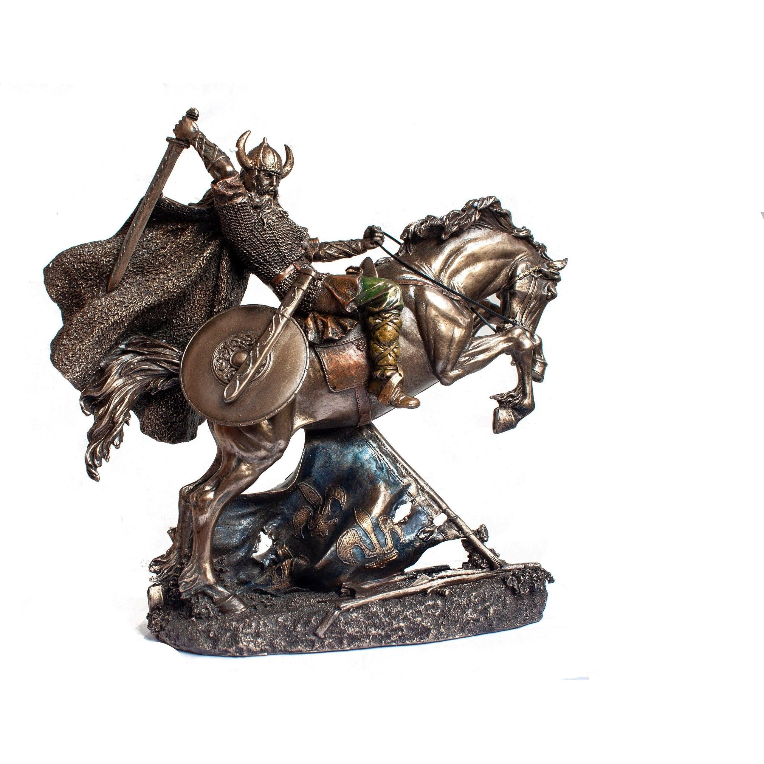 Viking on Horse | Animal Sculptures | Home Decor | Handcrafted