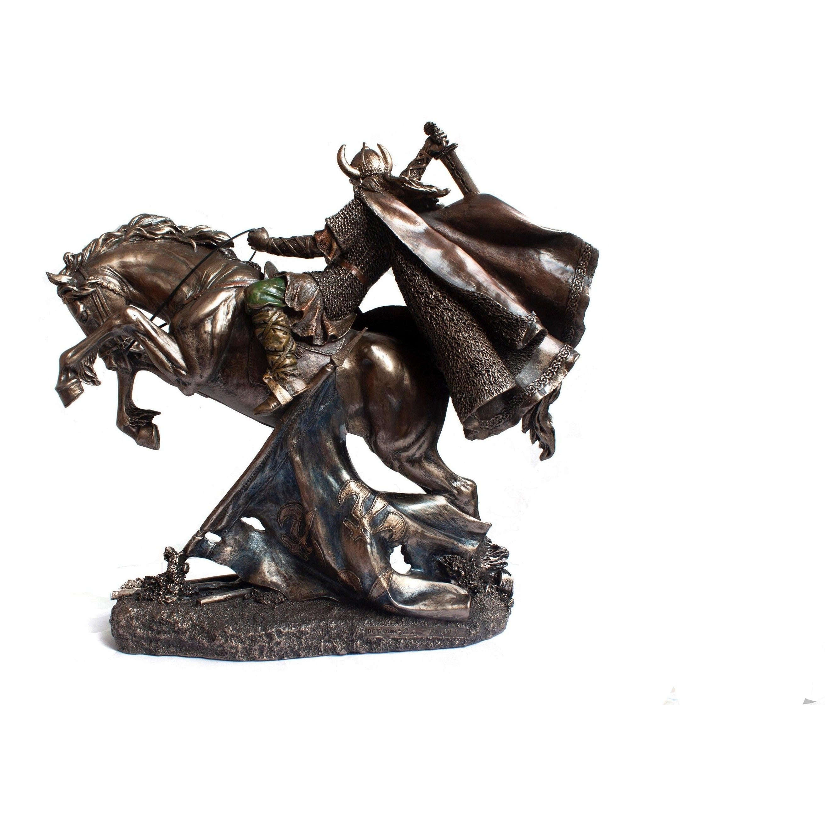 Viking on Horse | Animal Sculptures | Home Decor | Handcrafted