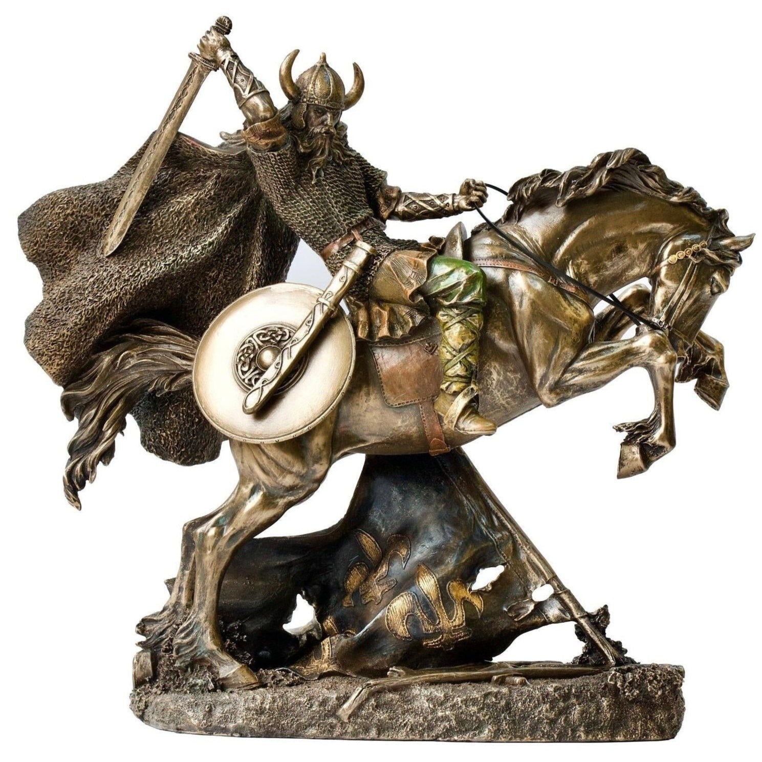 Viking on Horse | Animal Sculptures | Home Decor | Handcrafted