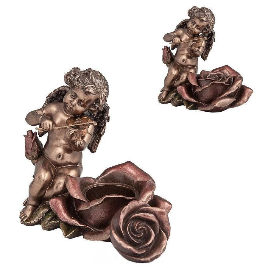 Violin-Playing Angel Candlestick | Lighting | Home Decor