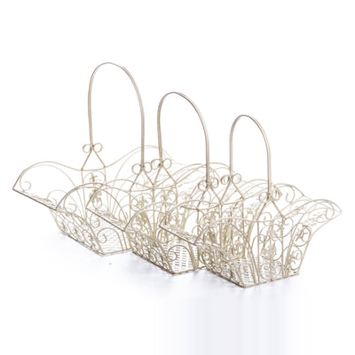 Metal baskets set/3 | Handcrafted Garden Decor | Unique Home Accent