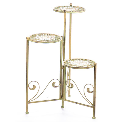 Metal flower stool | Handcrafted Garden Decor | Unique Home Accent