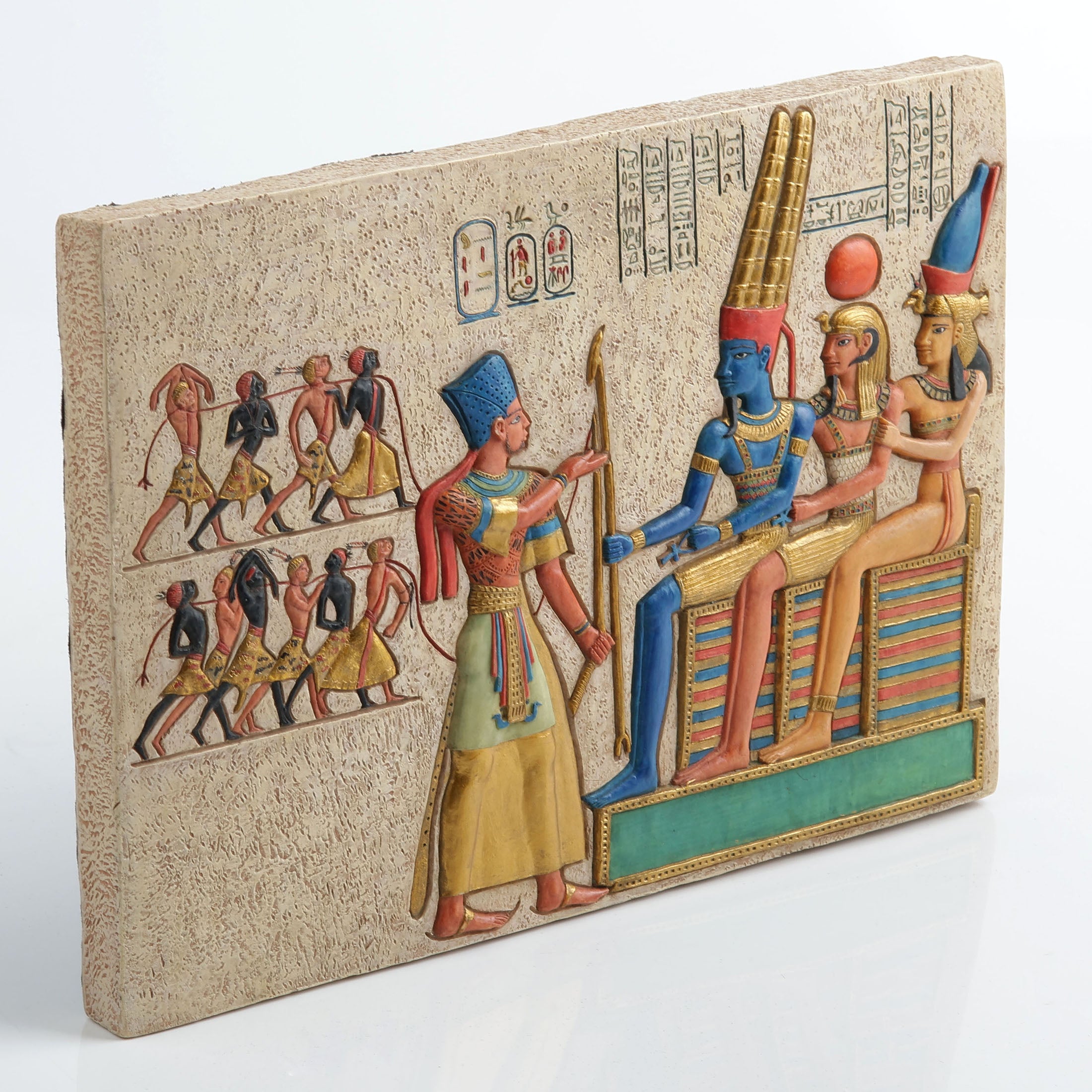 Egyptian Pharaoh's Offering To Gods Wall Plaque