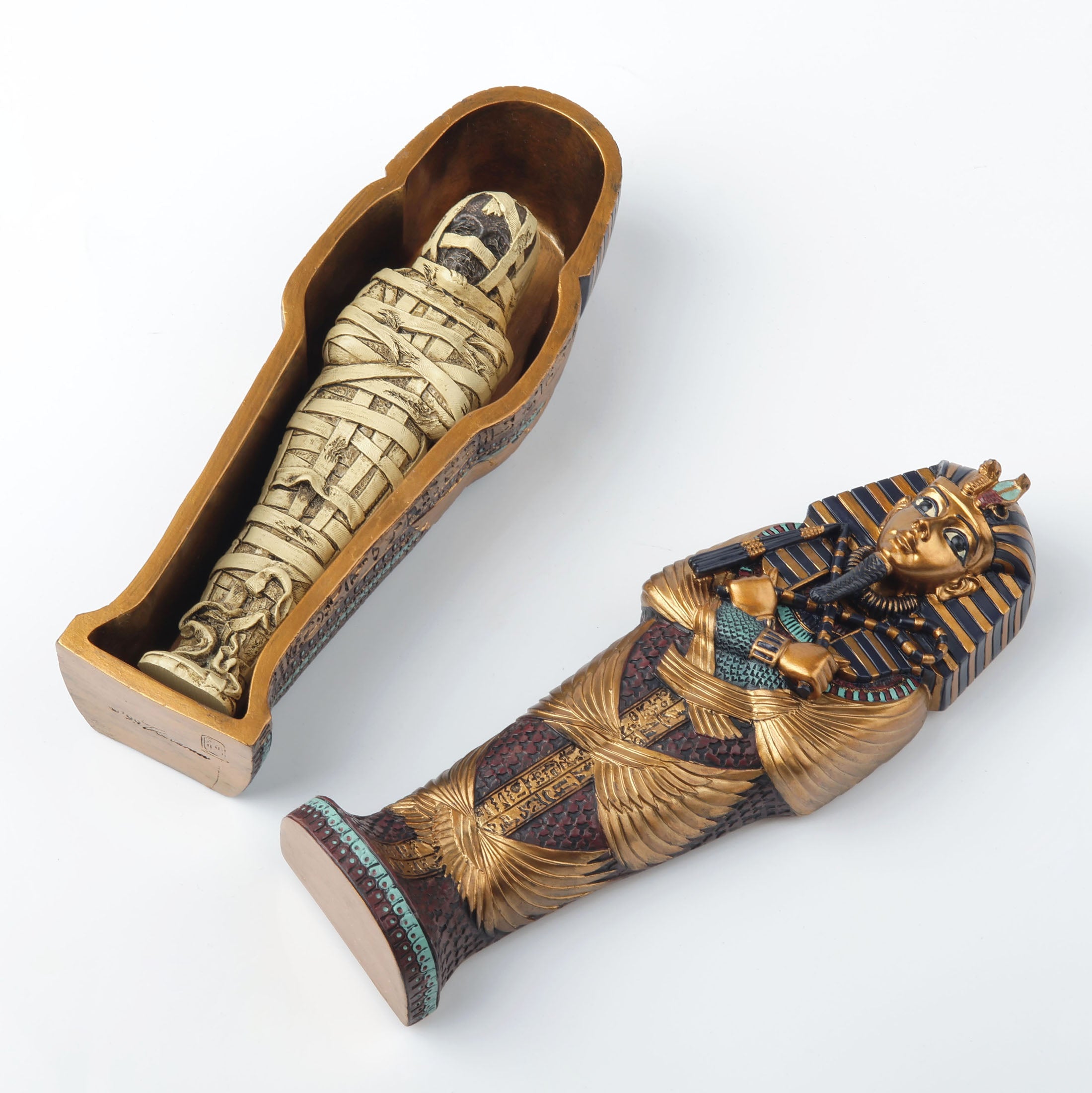 King Tut Sarcophagus With Mummy