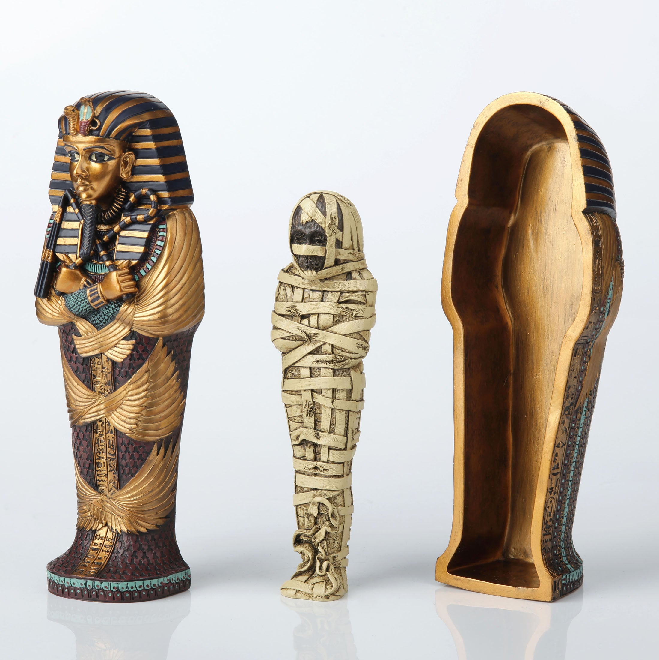 King Tut Sarcophagus With Mummy