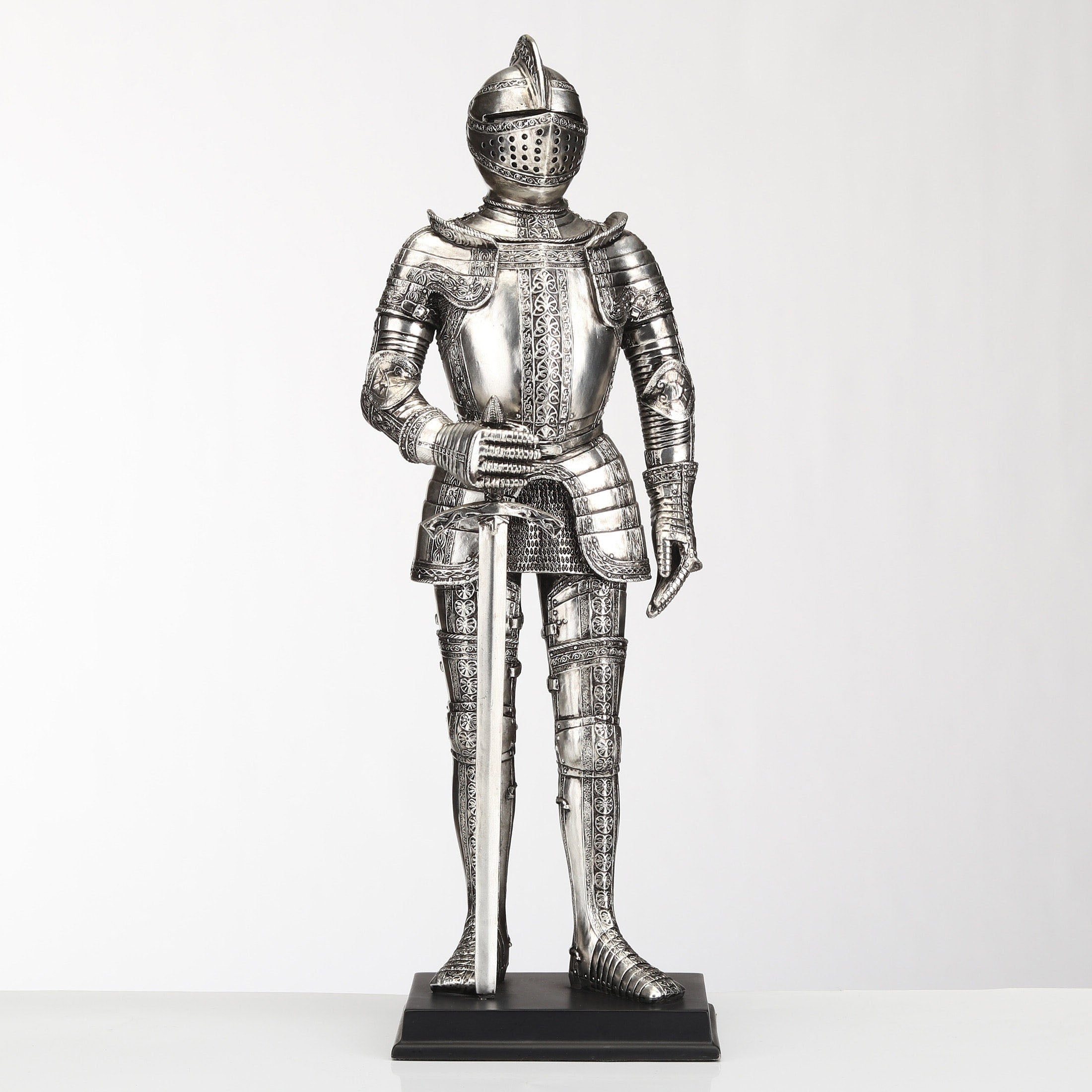 Medieval Armor Sword In Right Hand (Silver)