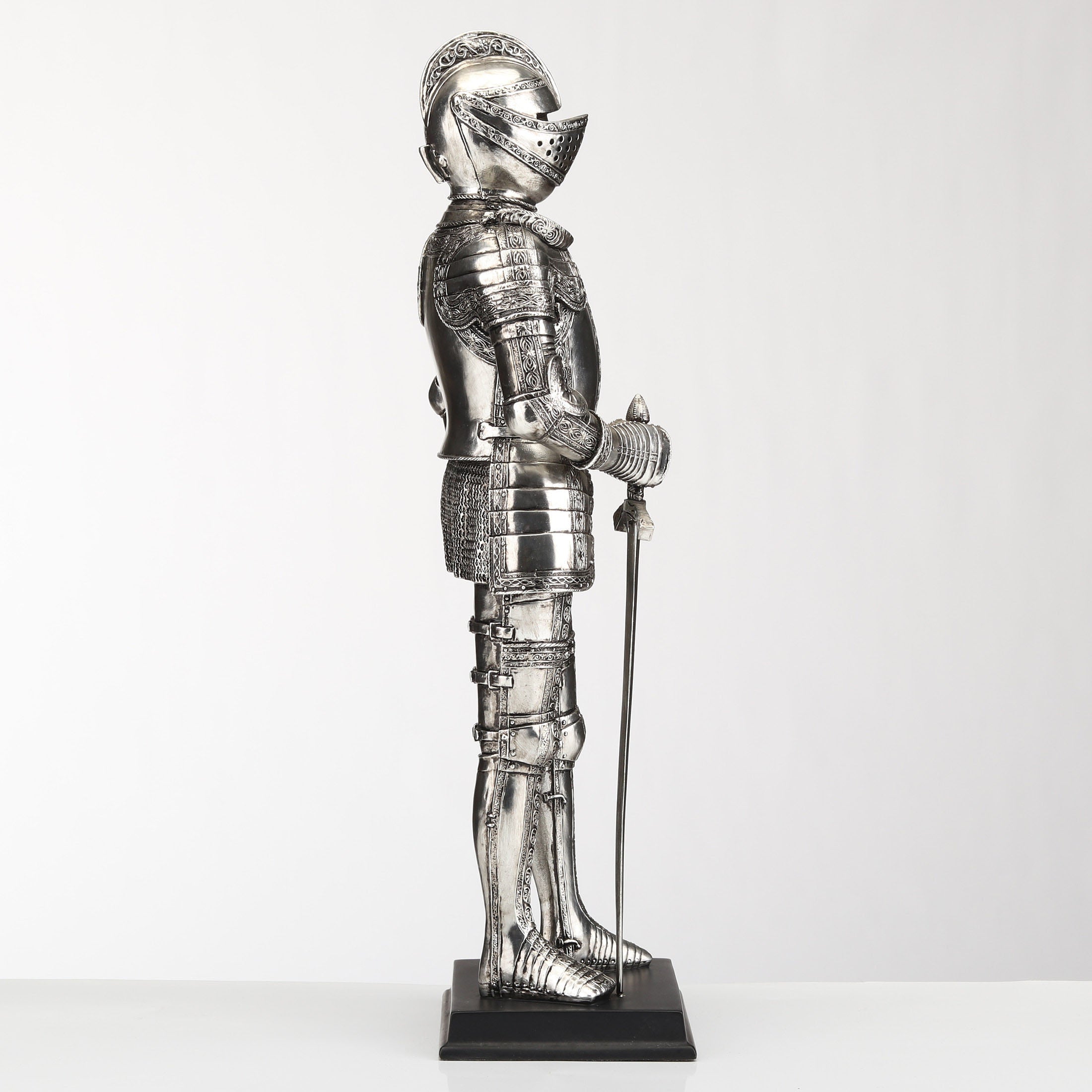 Medieval Armor Sword In Right Hand (Silver)