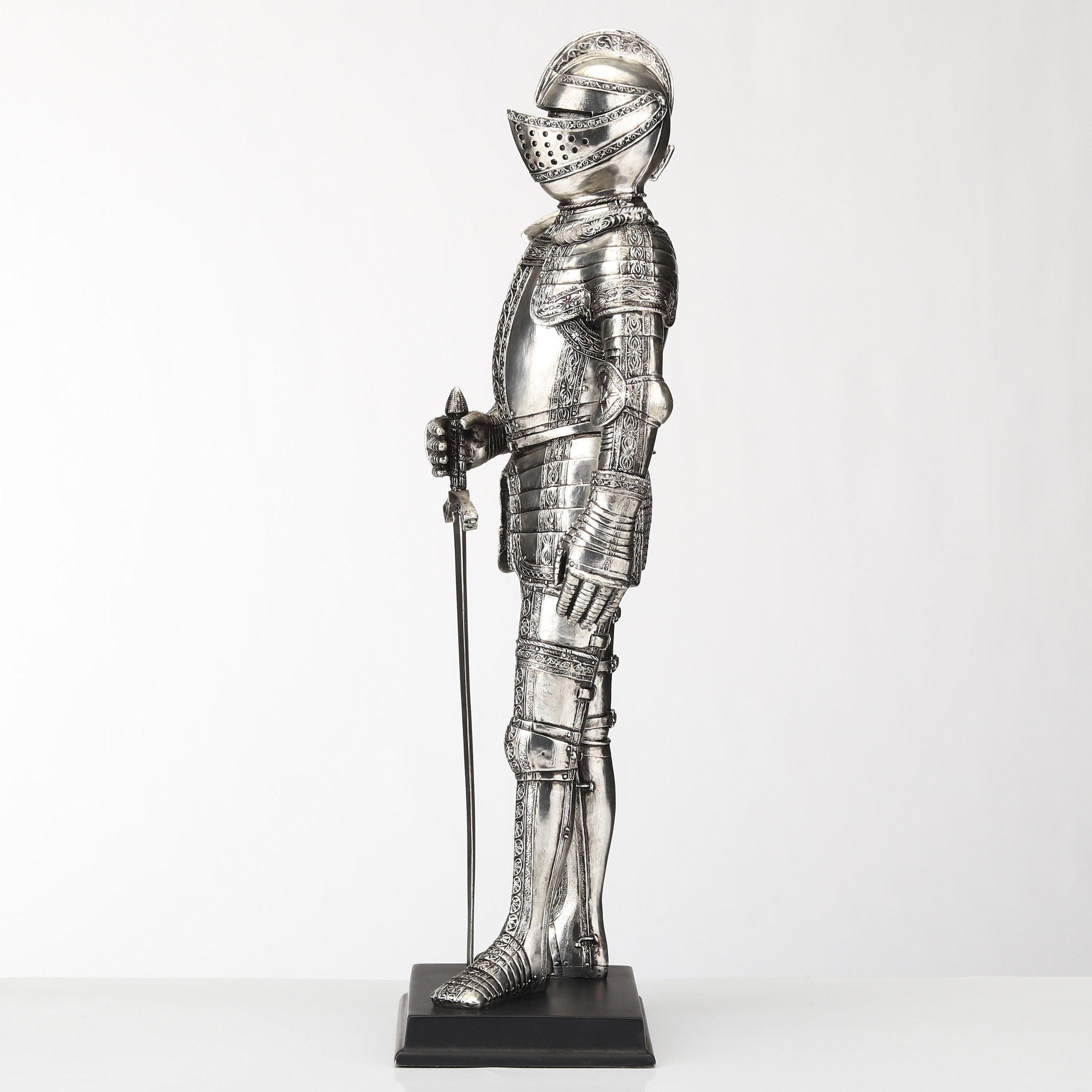 Medieval Armor Sword In Right Hand (Silver)